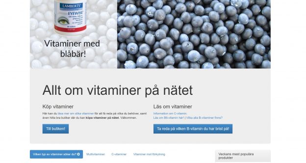 Sajt om vitaminer säljes – Köp Vitamintorget.se och bli vitaminhandlare